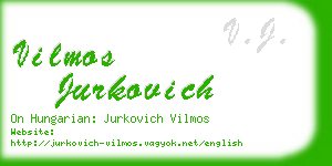 vilmos jurkovich business card